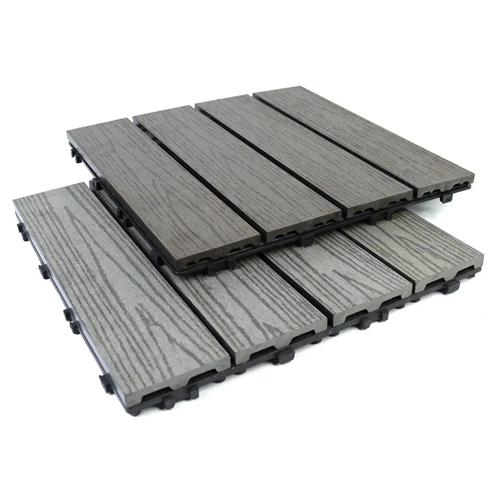 Hollow or Solid Outdoor Deck Garden WPC DIY Decking Tile