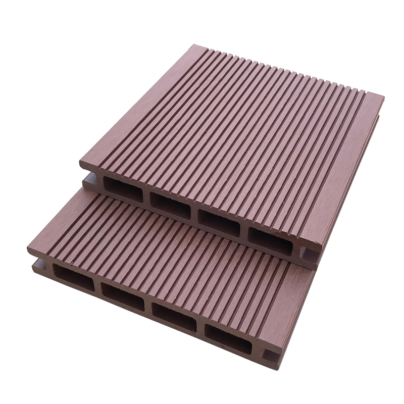 Hollow Natural Wood Plastic Composite Decking Flooring with Factory Price