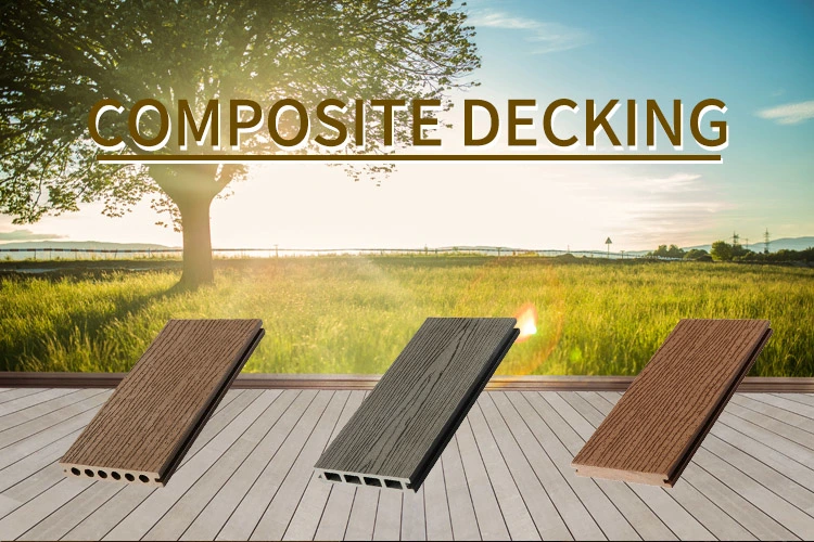 Weather Resistant Easy Install WPC Hollow Exterior Composite Wood Decking