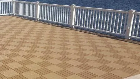 Azulejo de deck DIY oco ou sólido de grão de madeira WPC para prancha